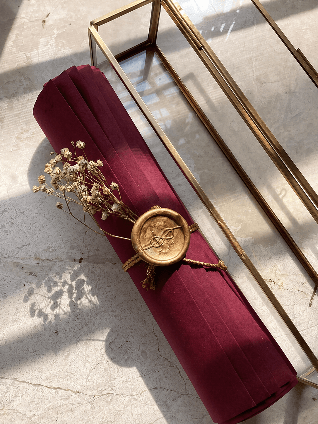 Burgundy Scroll template preview